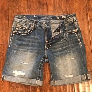 Boyfriend denim shorts